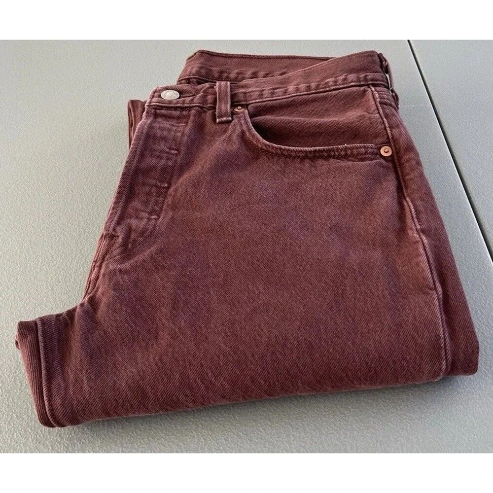 Levi's 501 Mens Original Fit Straight Leg Button Fly Jeans 32x29 ChocoBrown NWOT